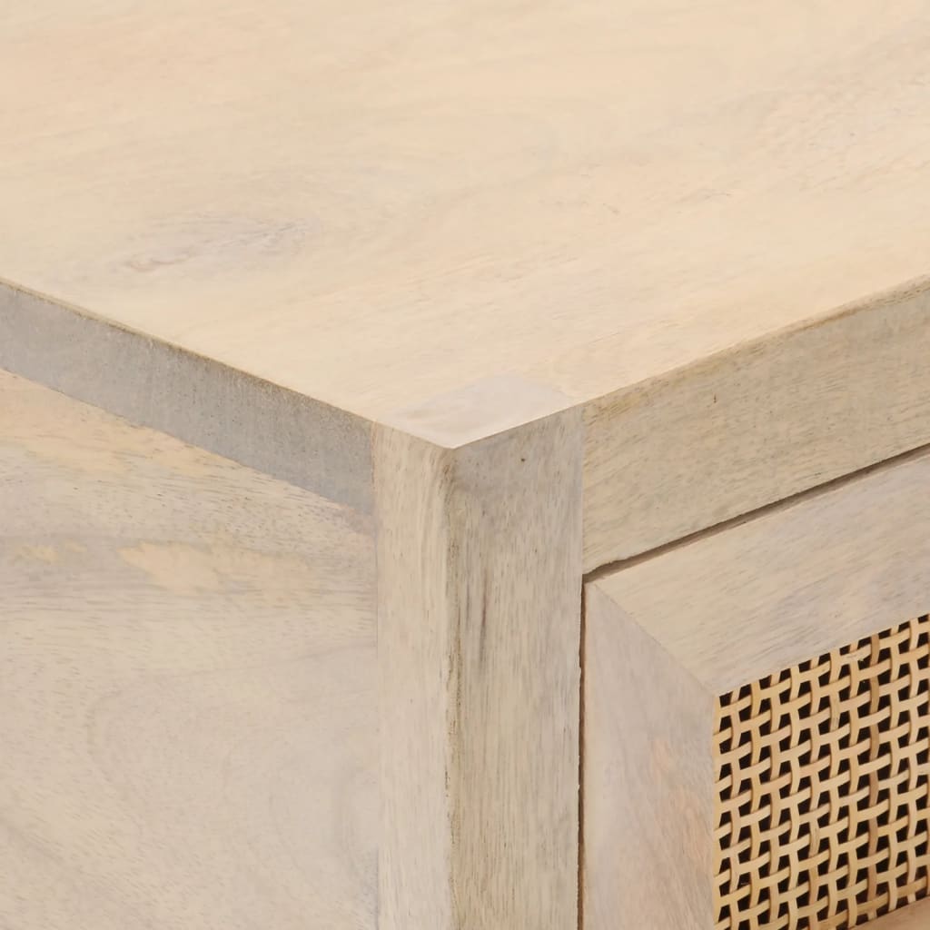 Tavolo Consolle 90x30x76 cm in Legno Massello di Mango e Ferro