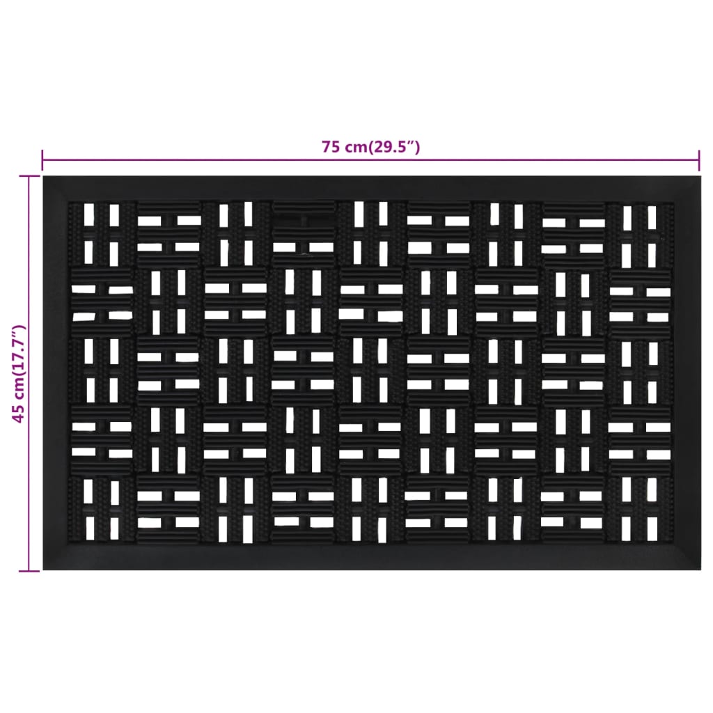Zerbino Rettangolare 45x75 cm in Gomma