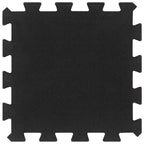 Piastrelle per Pavimenti in Gomma 16 pz Nere 16 mm 30x30 cm