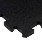Piastrelle per Pavimenti in Gomma 16 pz Nere 16 mm 30x30 cm