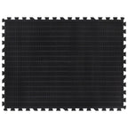 Piastrella per Pavimenti in Gomma Nera 12 mm 90x120 cm
