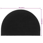 Zerbino Nero Mezzo Rotondo 60x90 cm Fibra di Cocco