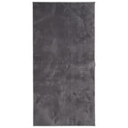 Tappeto Pelo Corto HUARTE Morbido Lavabile Antracite 100x200 cm