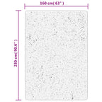 Tappeto Pelo Corto HUARTE Morbido Lavabile Antracite 160x230 cm