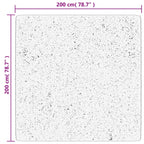 Tappeto Pelo Corto HUARTE Morbido Lavabile Antracite 200x200 cm