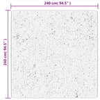 Tappeto Pelo Corto HUARTE Morbido Lavabile Antracite 240x240 cm