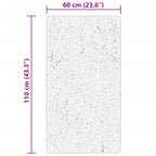 Tappeto a Pelo Corto HUARTE Morbido e Lavabile Beige 60x110 cm
