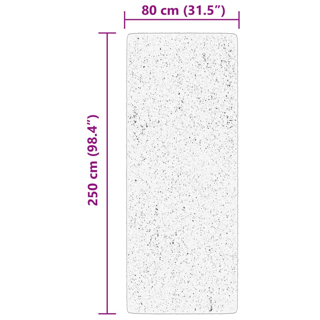 Tappeto a Pelo Corto HUARTE Morbido e Lavabile Beige 80x250 cm