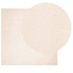Tappeto a Pelo Corto HUARTE Morbido e Lavabile Beige 160x160 cm