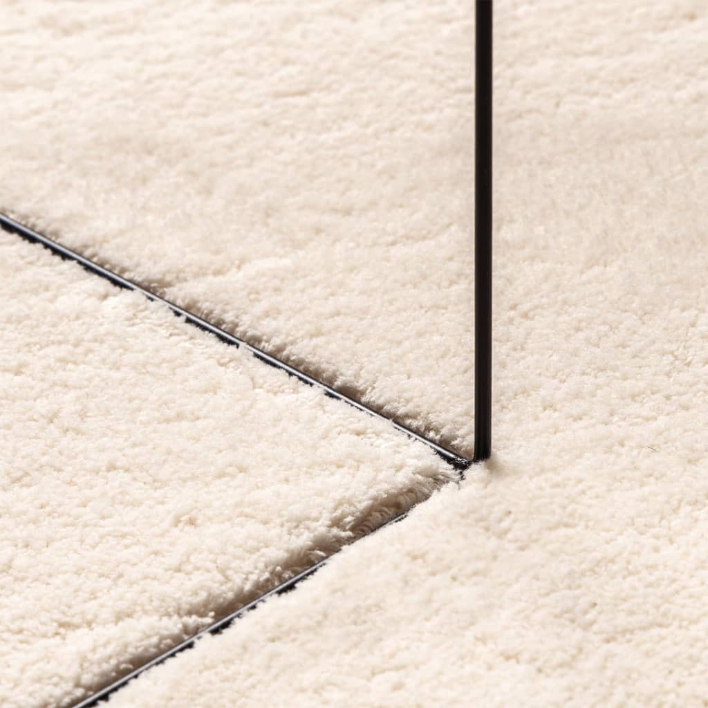 Tappeto a Pelo Corto HUARTE Morbido e Lavabile Beige 160x160 cm
