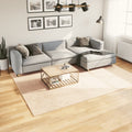 Tappeto a Pelo Corto HUARTE Morbido e Lavabile Beige 200x280 cm