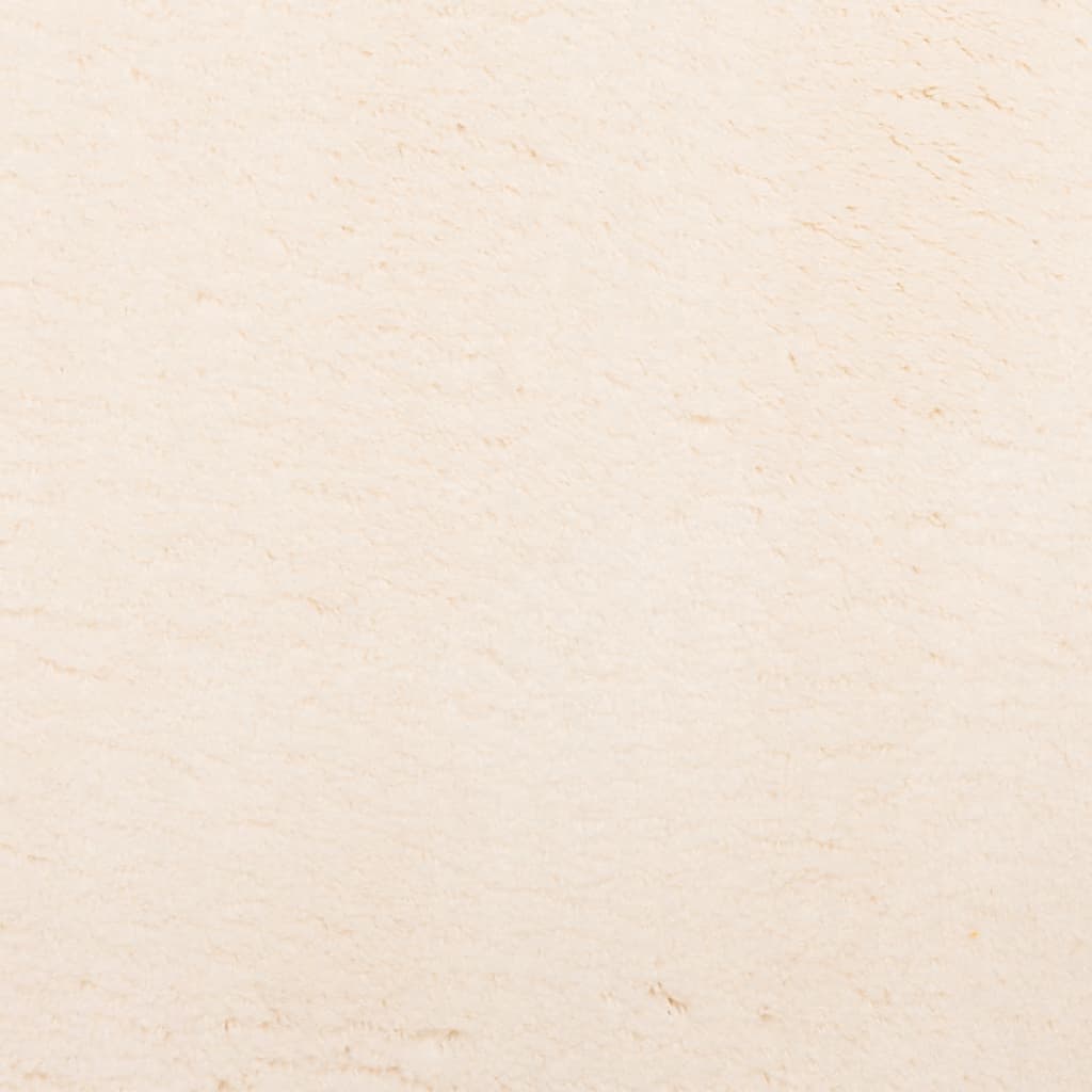Tappeto a Pelo Corto HUARTE Morbido e Lavabile Beige Ø 120 cm