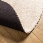 Tappeto a Pelo Corto HUARTE Morbido e Lavabile Beige Ø 160 cm
