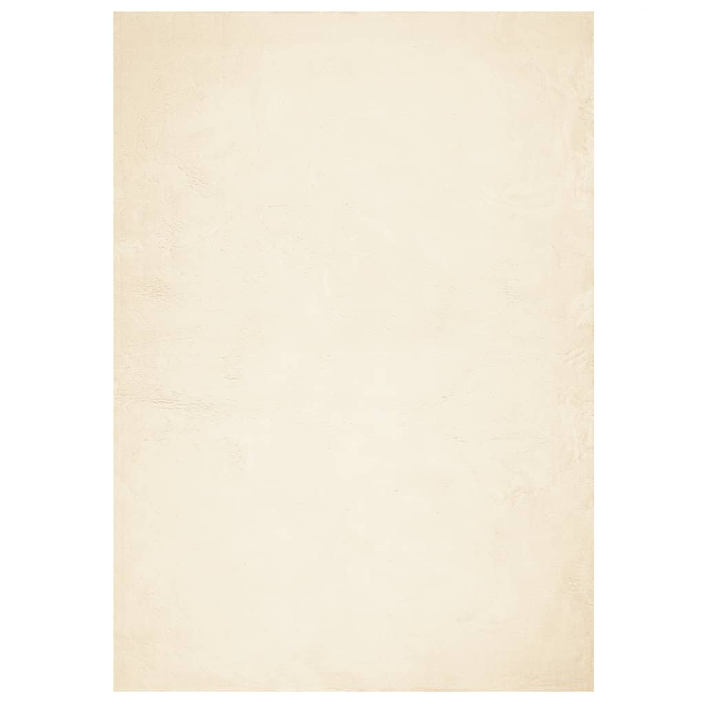 Tappeto a Pelo Corto HUARTE Morbido e Lavabile Crema 200x280 cm