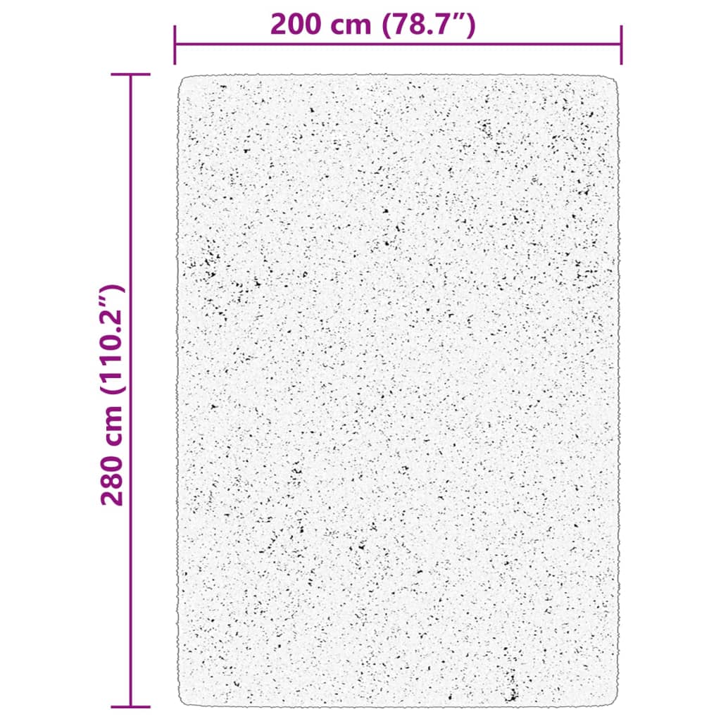 Tappeto a Pelo Corto HUARTE Morbido e Lavabile Crema 200x280 cm