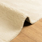 Tappeto a Pelo Corto HUARTE Morbido e Lavabile Crema 240x240 cm