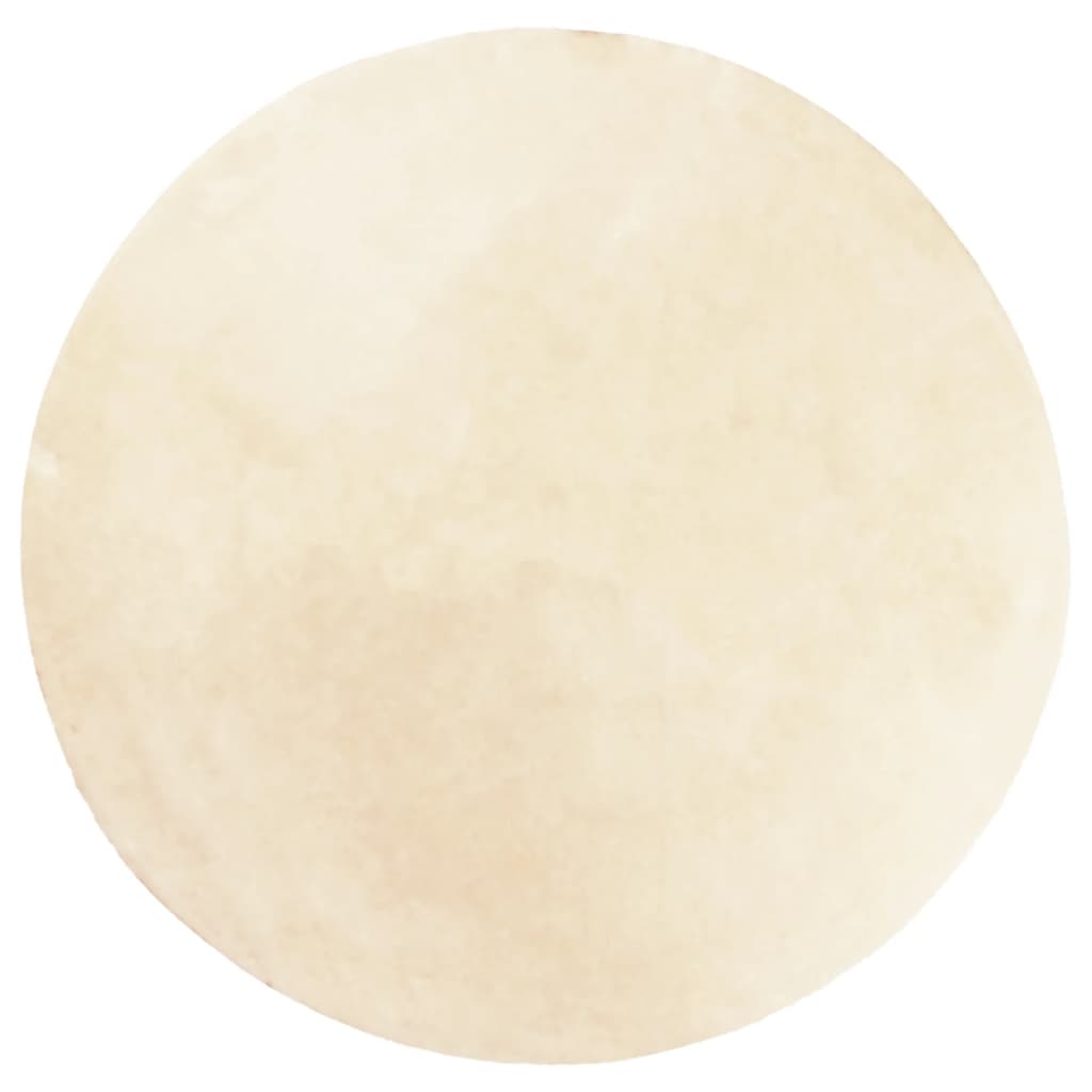 Tappeto a Pelo Corto HUARTE Morbido e Lavabile Crema Ø 160 cm