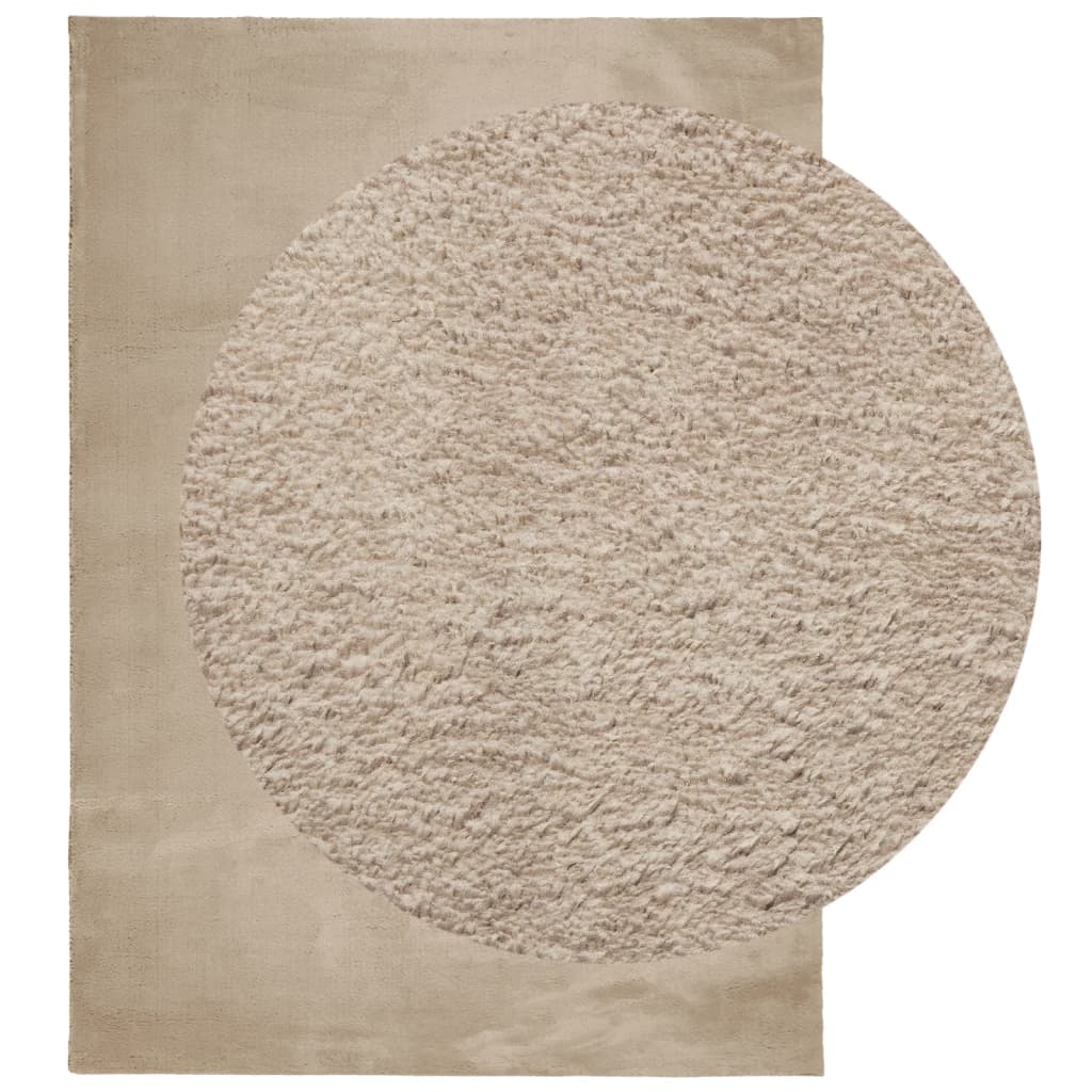 Tappeto a Pelo Corto HUARTE Morbido e Lavabile Sabbia 200x280cm
