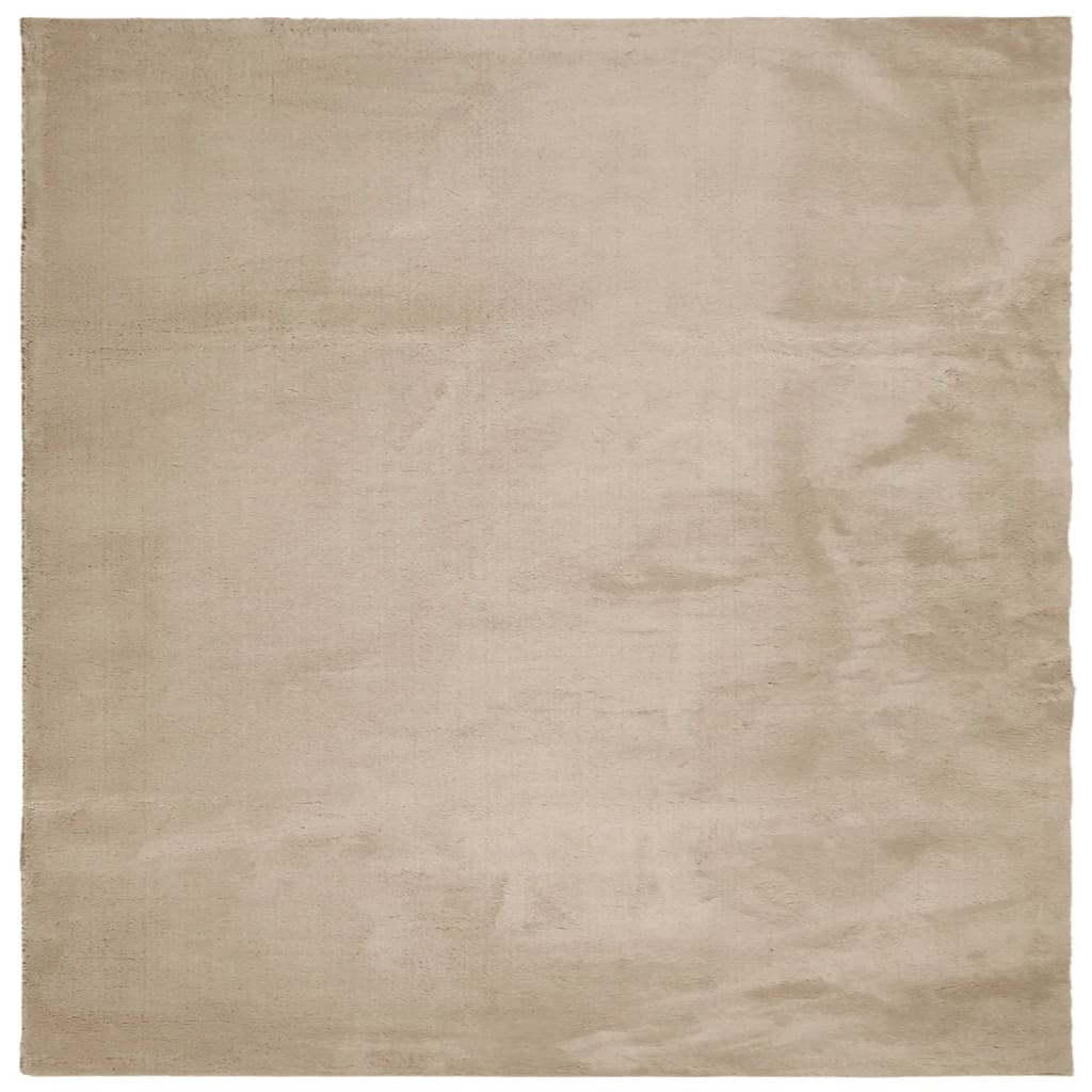 Tappeto a Pelo Corto HUARTE Morbido e Lavabile Sabbia 240x240cm
