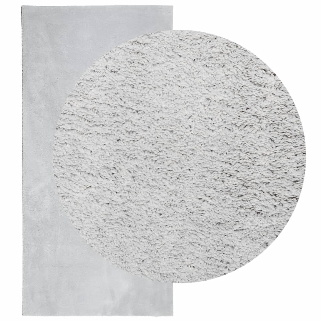 Tappeto a Pelo Corto HUARTE Morbido e Lavabile Grigio 100x200cm