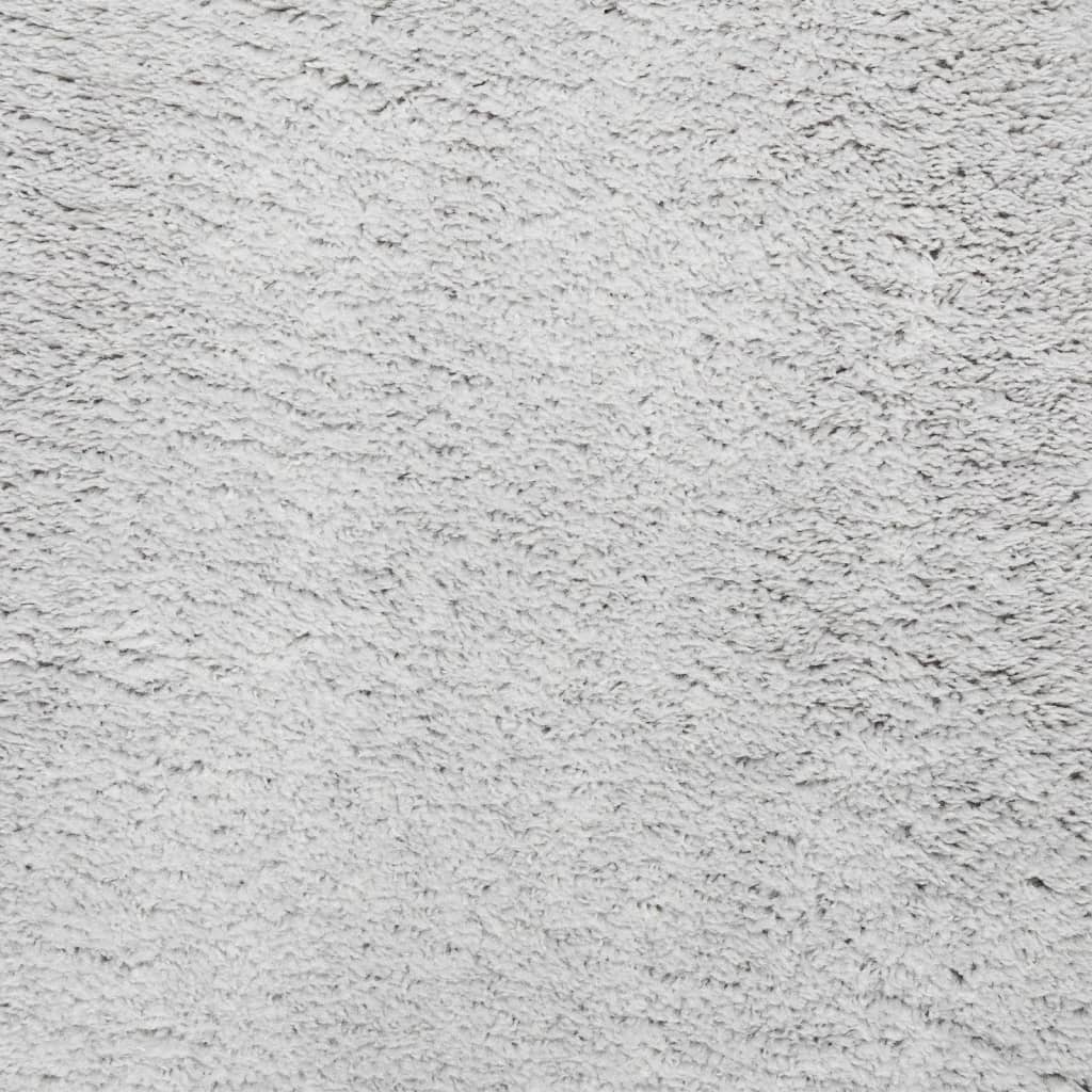 Tappeto a Pelo Corto HUARTE Morbido e Lavabile Grigio 120x120cm