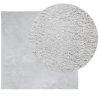 Tappeto a Pelo Corto HUARTE Morbido e Lavabile Grigio 160x160cm