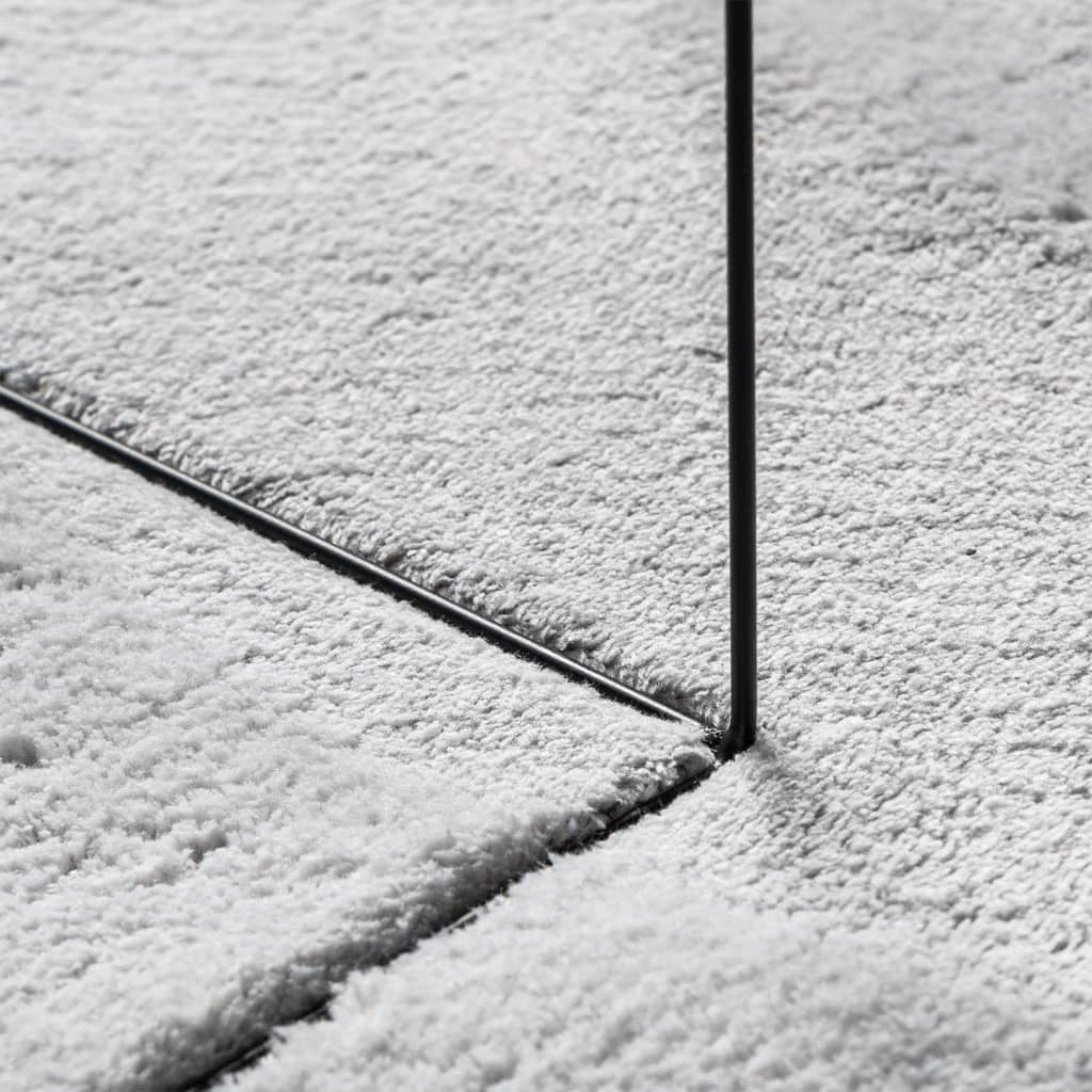 Tappeto a Pelo Corto HUARTE Morbido e Lavabile Grigio 160x230cm