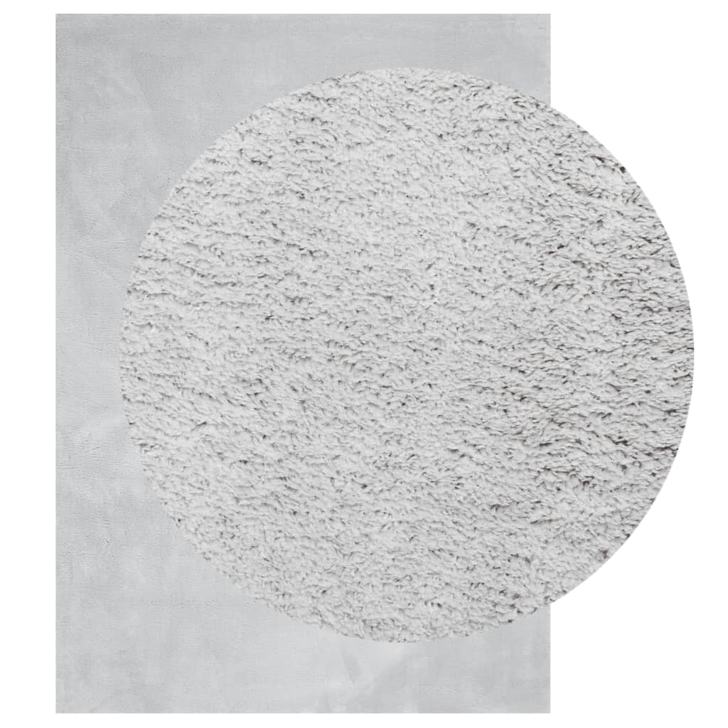 Tappeto a Pelo Corto HUARTE Morbido e Lavabile Grigio 200x280cm