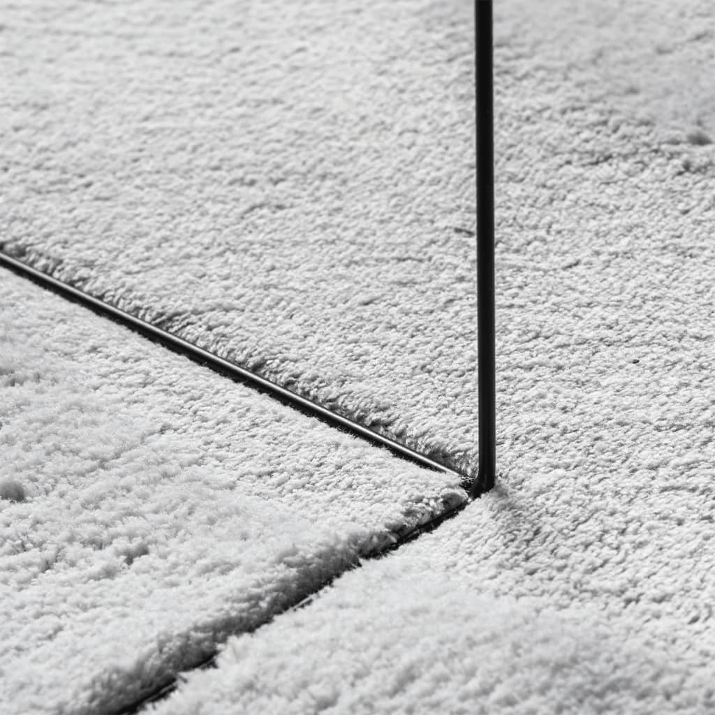 Tappeto a Pelo Corto HUARTE Morbido e Lavabile Grigio Ø 160 cm