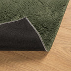 Tappeto Pelo Corto HUARTE Morbido Lavabile Verde Bosco 80x150cm