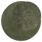 Tappeto Pelo Corto HUARTE Morbido Lavabile Verde Bosco Ø 80 cm