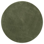 Tappeto Pelo Corto HUARTE Morbido Lavabile Verde Bosco Ø 120 cm