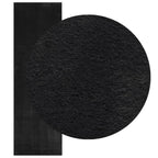 Tappeto a Pelo Corto HUARTE Morbido e Lavabile Nero 80x250 cm
