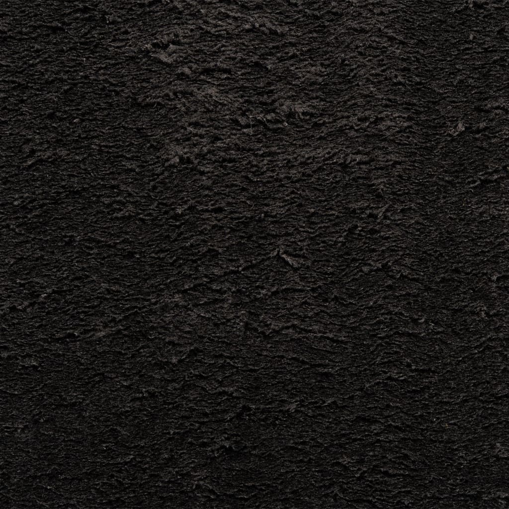 Tappeto a Pelo Corto HUARTE Morbido e Lavabile Nero 200x280cm