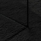 Tappeto a Pelo Corto HUARTE Morbido e Lavabile Nero 240x240cm
