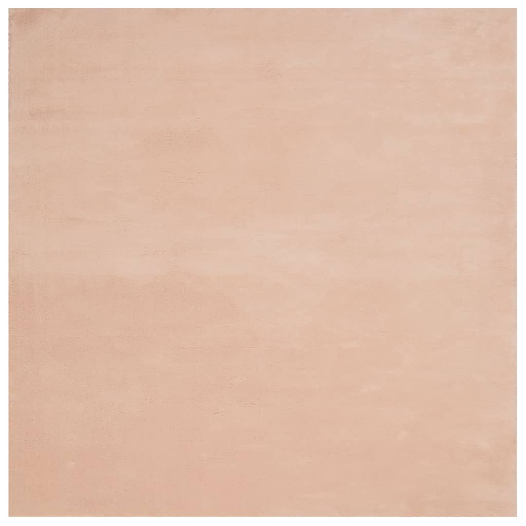 Tappeto a Pelo Corto HUARTE Morbido e Lavabile Rosato 160x160cm