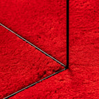 Tappeto a Pelo Corto HUARTE Morbido e Lavabile Rosso 140x200cm
