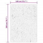 Tappeto Shaggy PAMPLONA a Pelo Lungo Moderno Grigio 140x200 cm
