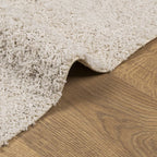 Tappeto Shaggy PAMPLONA a Pelo Lungo Moderno Crema 160x230 cm