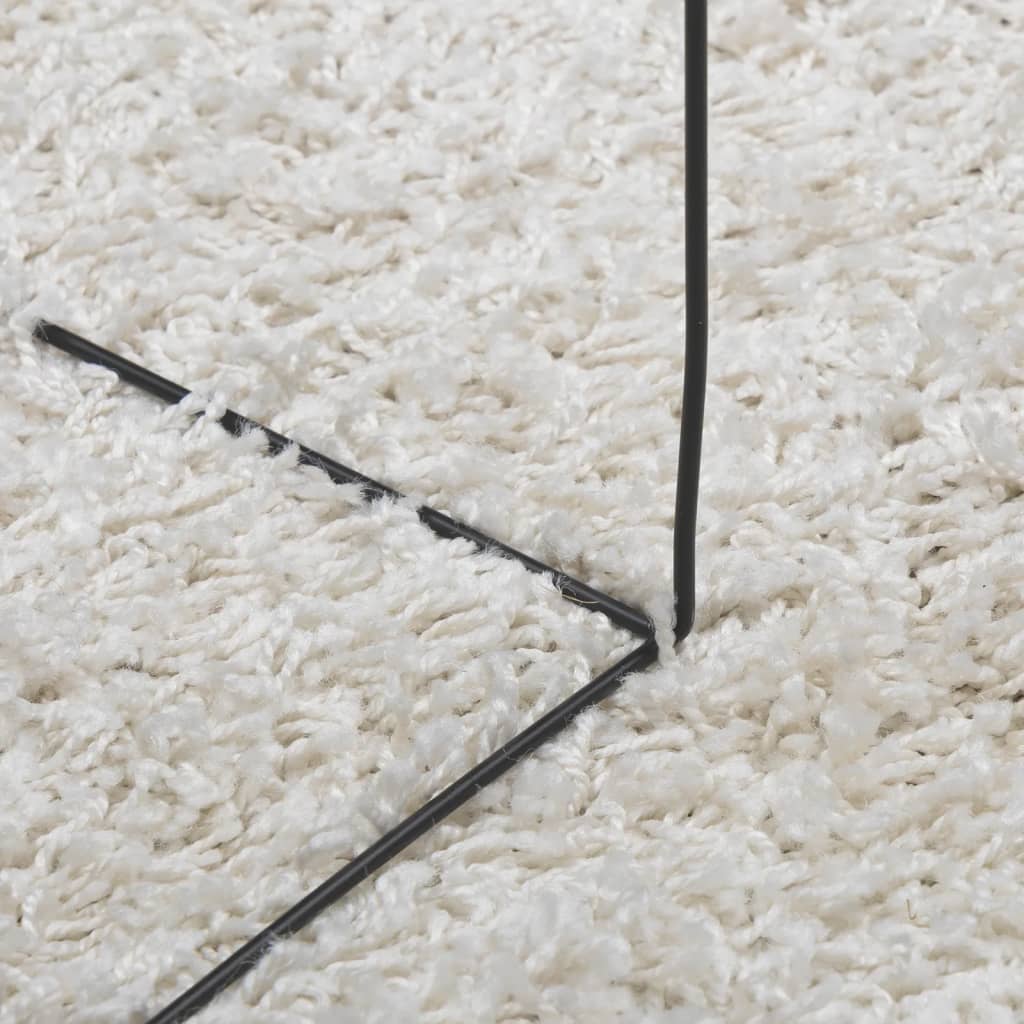 Tappeto Shaggy PAMPLONA a Pelo Lungo Moderno Crema 160x230 cm
