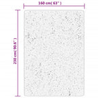 Tappeto Shaggy PAMPLONA a Pelo Lungo Moderno Crema 160x230 cm