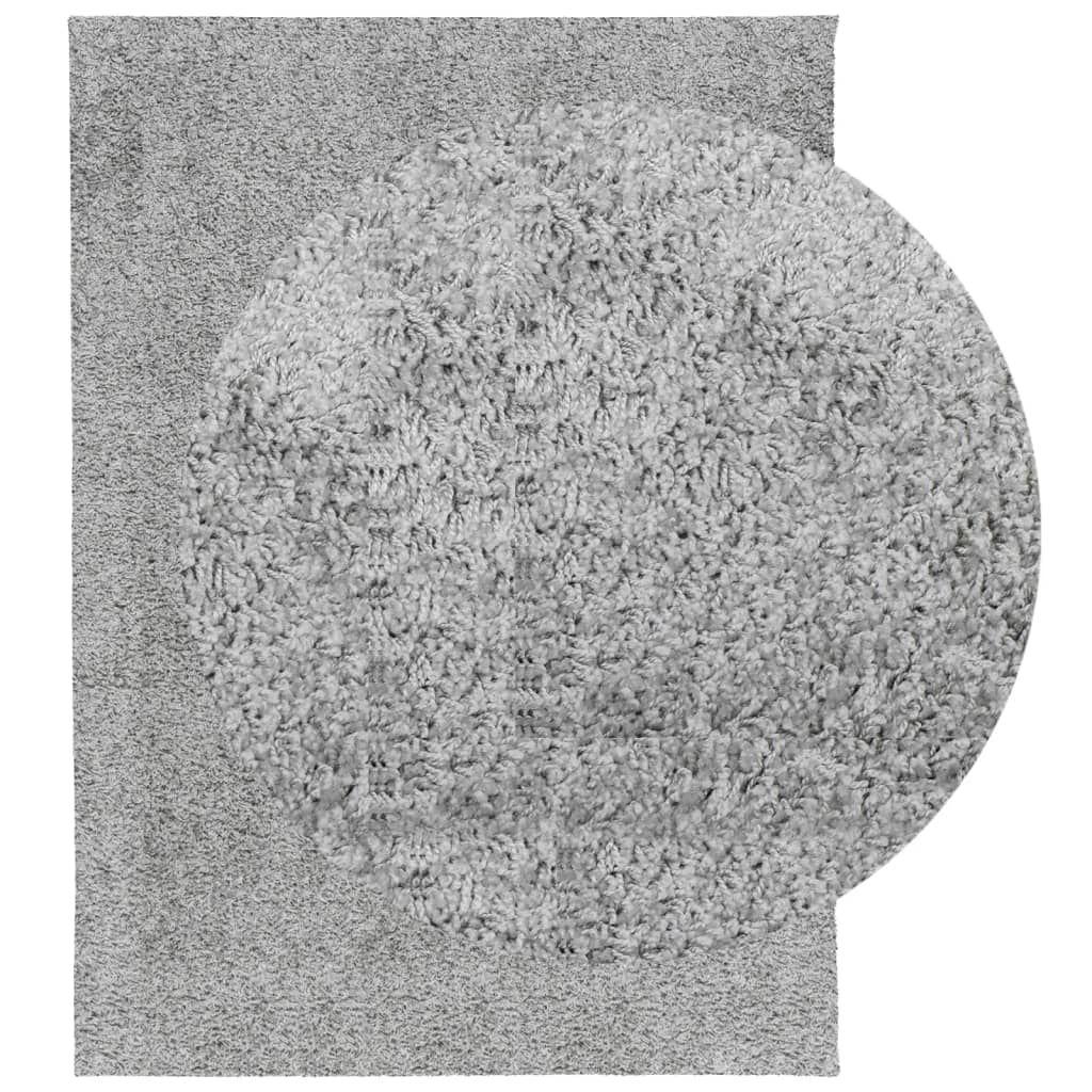 Tappeto Shaggy PAMPLONA a Pelo Lungo Moderno Grigio 140x200 cm