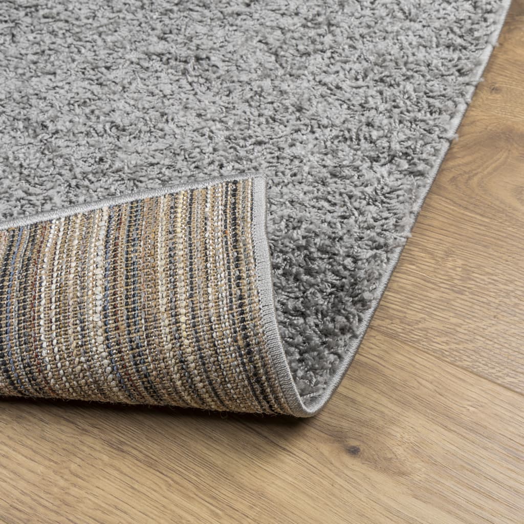 Tappeto Shaggy PAMPLONA a Pelo Lungo Moderno Grigio 140x200 cm