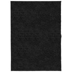 Tappeto Shaggy PAMPLONA a Pelo Lungo Moderno Nero 140x200 cm
