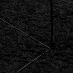 Tappeto Shaggy PAMPLONA a Pelo Lungo Moderno Nero 140x200 cm