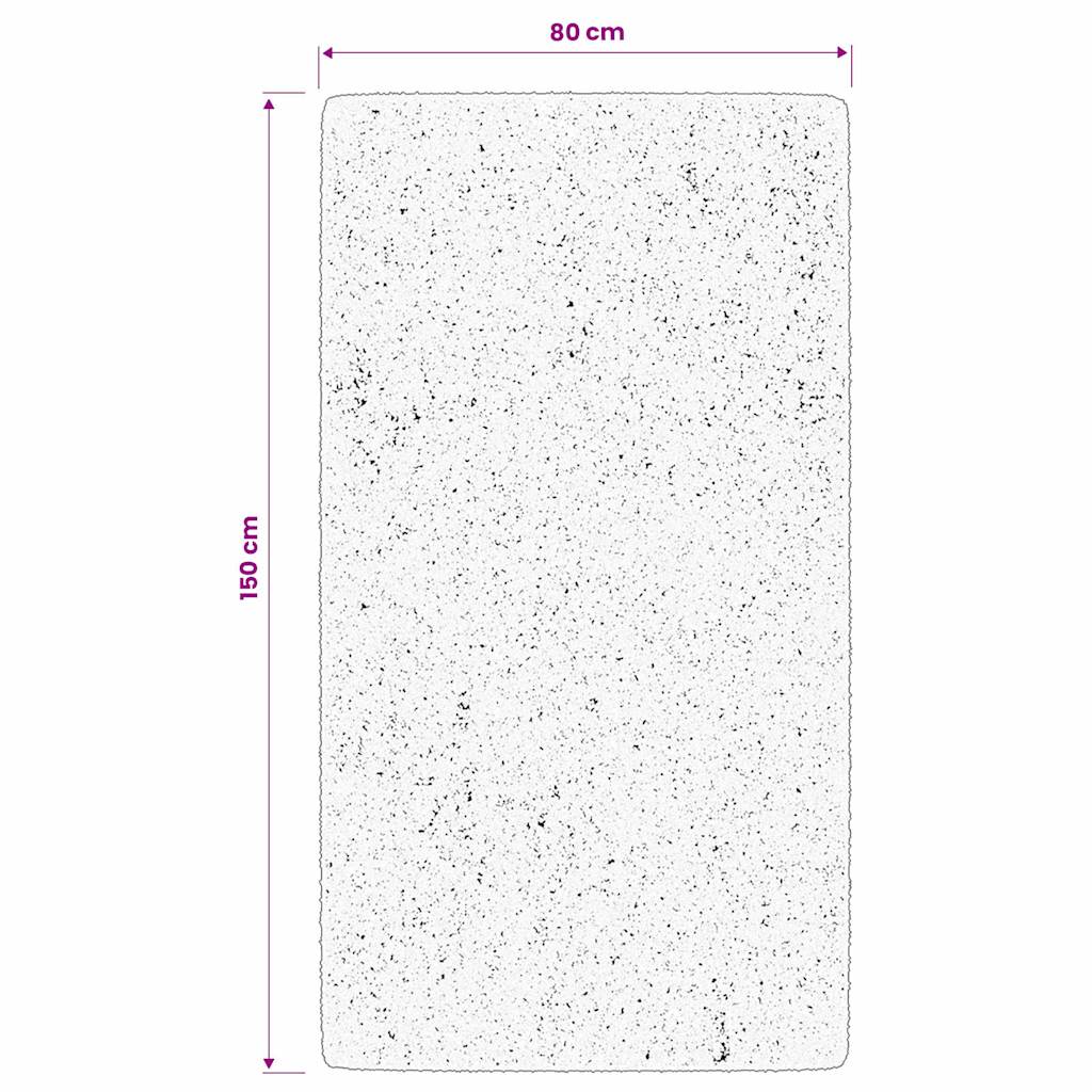 Tappeto Shaggy PAMPLONA a Pelo Lungo Moderno Verde 80x150 cm
