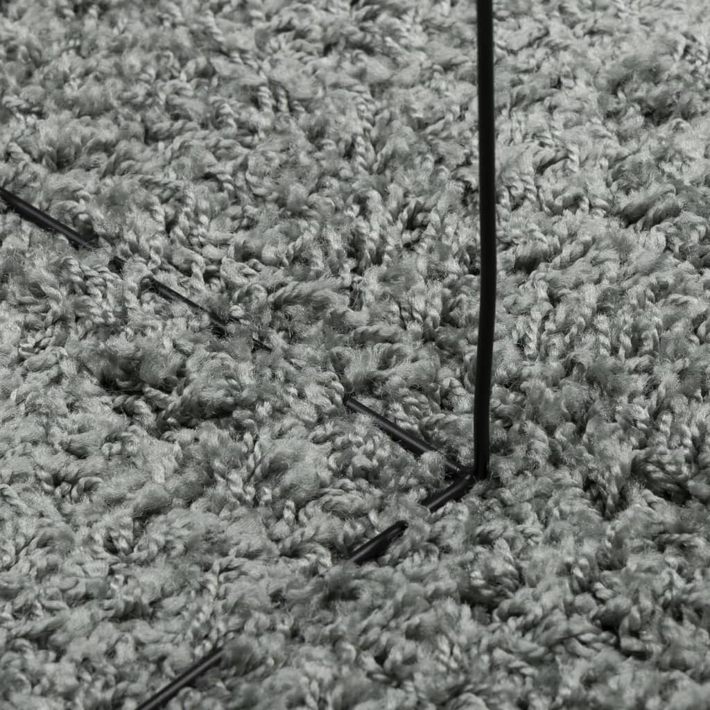 Tappeto Shaggy PAMPLONA a Pelo Lungo Moderno Verde 80x250 cm