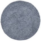 Tappeto Shaggy PAMPLONA a Pelo Lungo Moderno Blu Ø 200 cm
