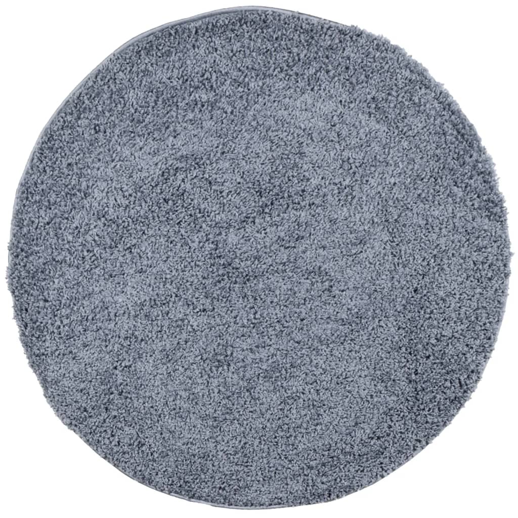 Tappeto Shaggy PAMPLONA a Pelo Lungo Moderno Blu Ø 200 cm