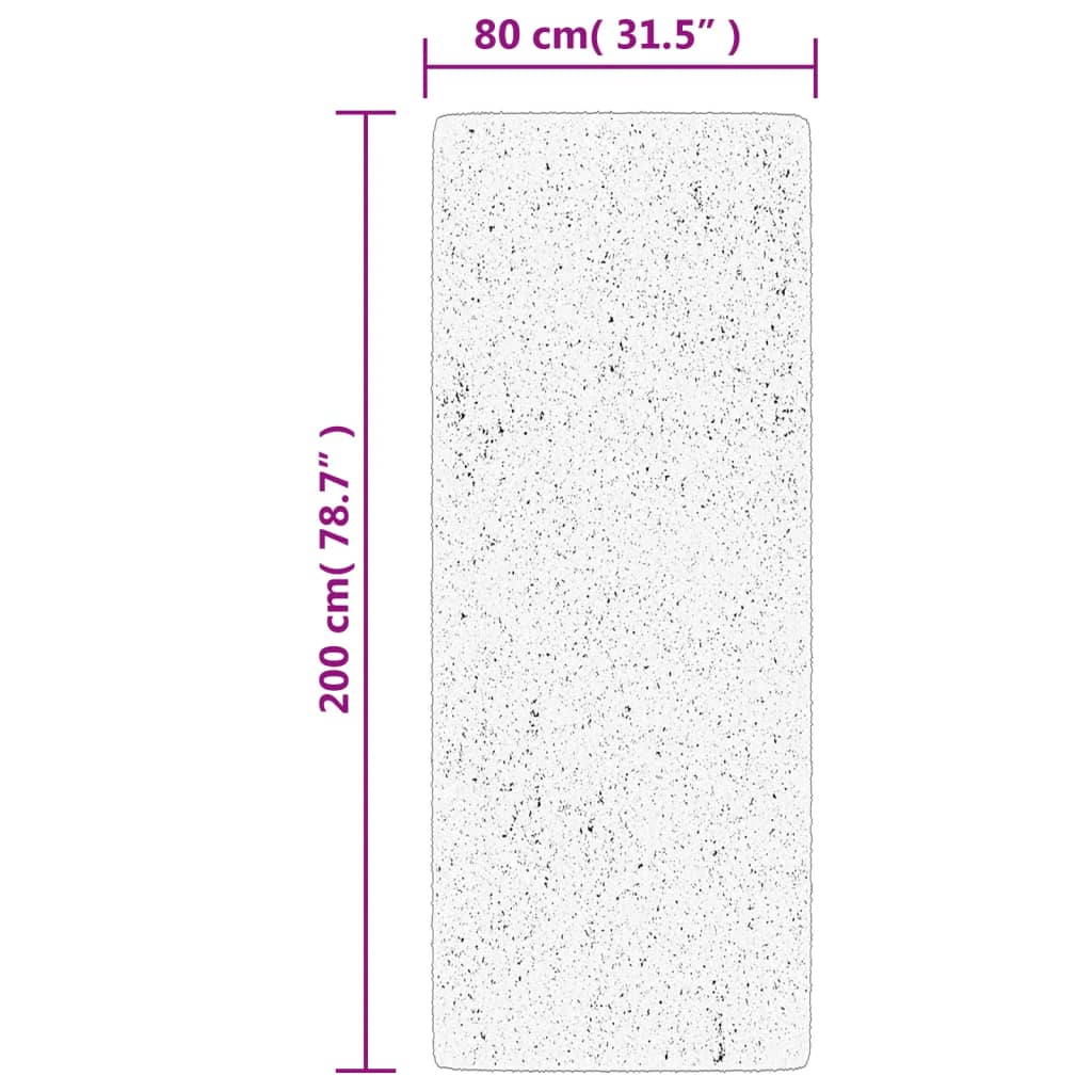 Tappeto Shaggy PAMPLONA a Pelo Lungo Moderno Oro 80x200 cm